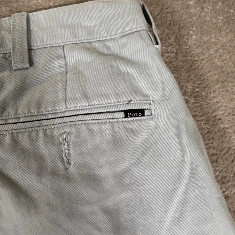 Polo Ralph Lauren Chino Pant Mens 34x39 Light Blue Classic Fit Flat Front Preppy